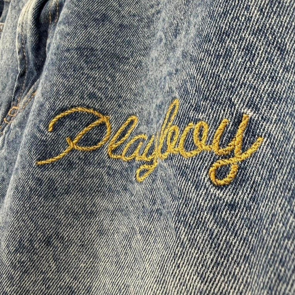 Playboy x PacSun embroidered bunny logo slim jeans men's 34x32 y2k - Picture 4 of 8
